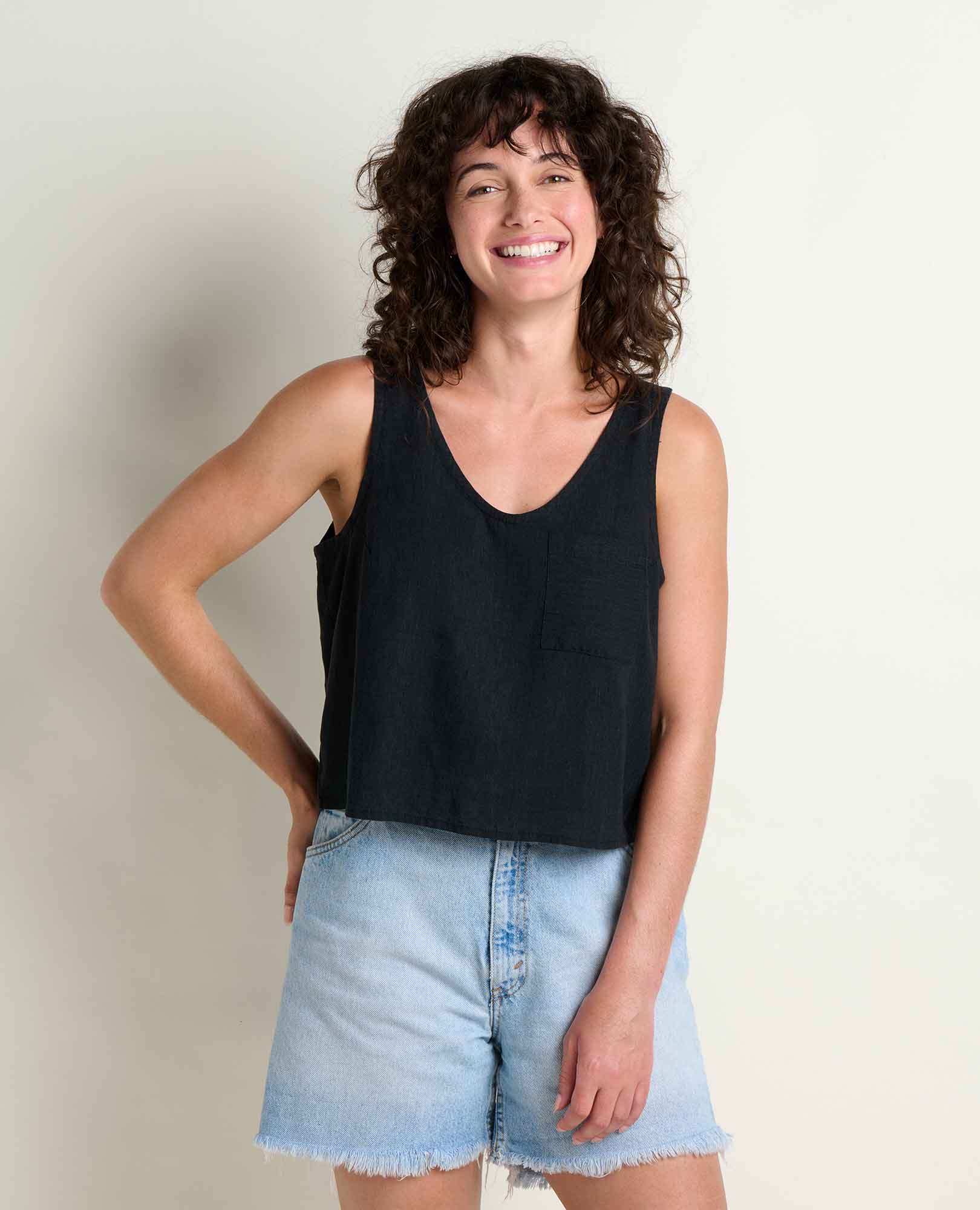 Taj Hemp Button Back Tank