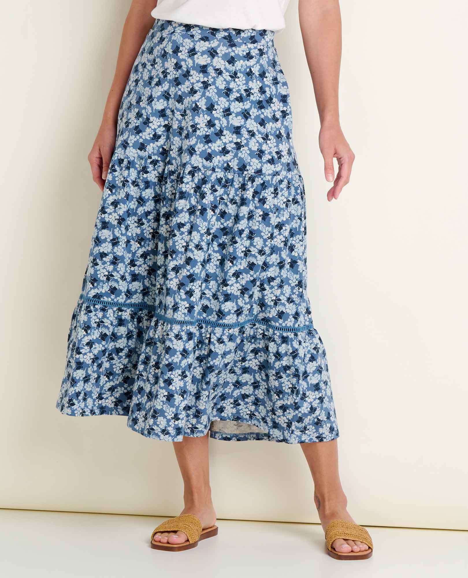 Marigold Tiered Midi Skirt